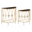 Premier Housewares Stylish Set Of 2 Cross Design Console Tables, Durable Hallway Table, Easily Maintained Modern Console Table 2