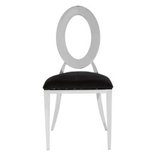 Silver Frame Dining Chair, Backrest Indoor Velvet Chair, Easy to Clean Bedroom Velvet Chair