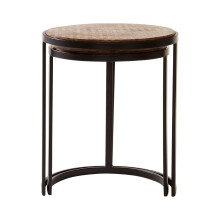 Sturdy Chevron Side Tables, Durable Side Table By Couch For Livingroom, Versatile Small Table For Outdoor