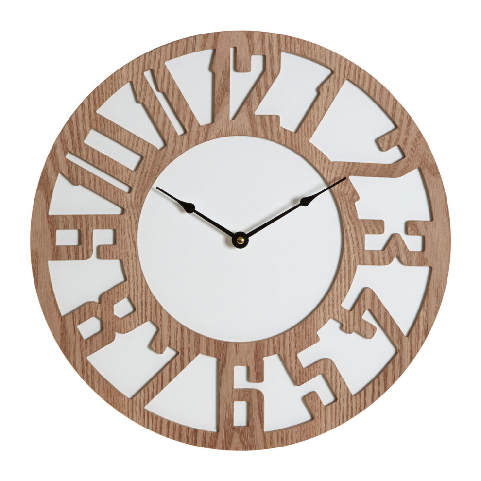 Premier Housewares Wall Clock Wooden Clocks For Living Room Roman Numbers Kitchen Clocks Wall Contemporary Clocks For Bedrooms 40 x 5 x 40