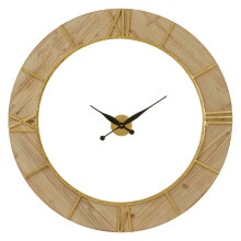 Premier Housewares Wall Clock Wooden Clocks For Living Room Gold Roman Numbers Kitchen Clocks Wall Contemporary Clocks For Bedrooms 98 x 4 x 98