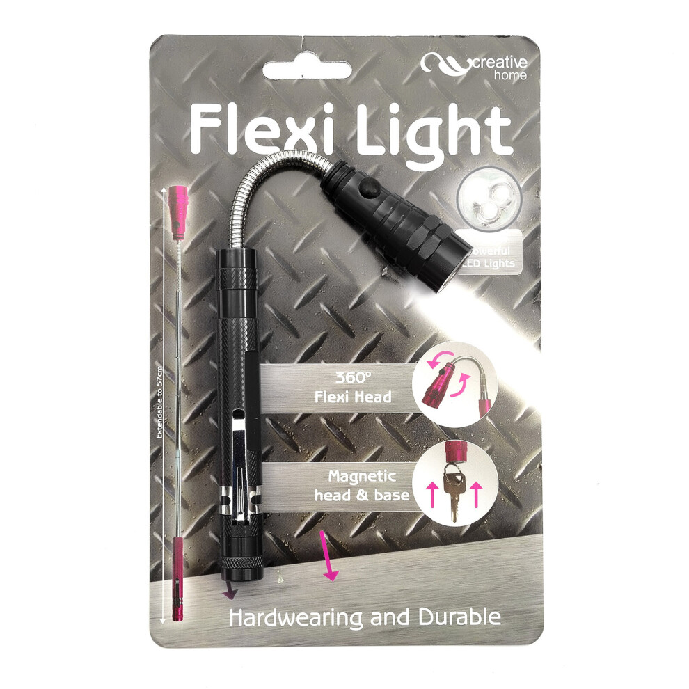 Pocket Metal LED Flexi Light Torch 17cm - 56cm 360 Magnetic Head