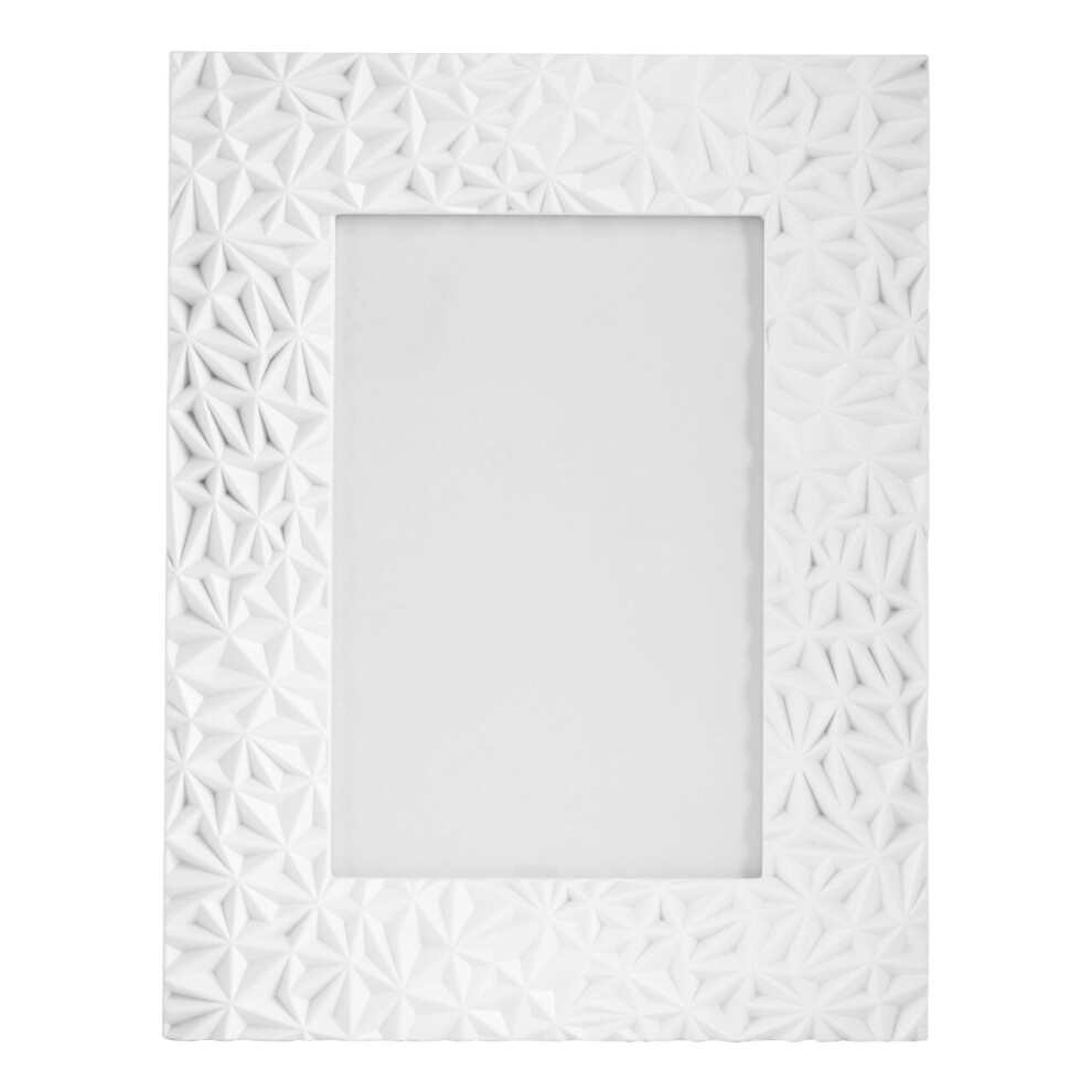Premier Housewares Photo Frame For Bedroom / Living Room / Hallways With Crisp Finish Made Of Durable Plastic Rectangular Frame White