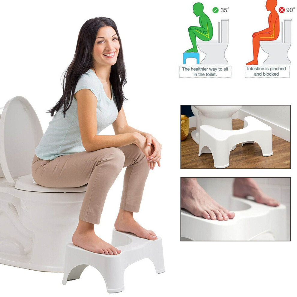 TOILET SQUATTY STEP STOOL BATHROOM POTTY SQUAT AID FOR CONSTIPATION PILES RELIEF