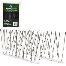 (2 Boxes - 24pcs) Stainless Steel Bird Spikes for Pigeons