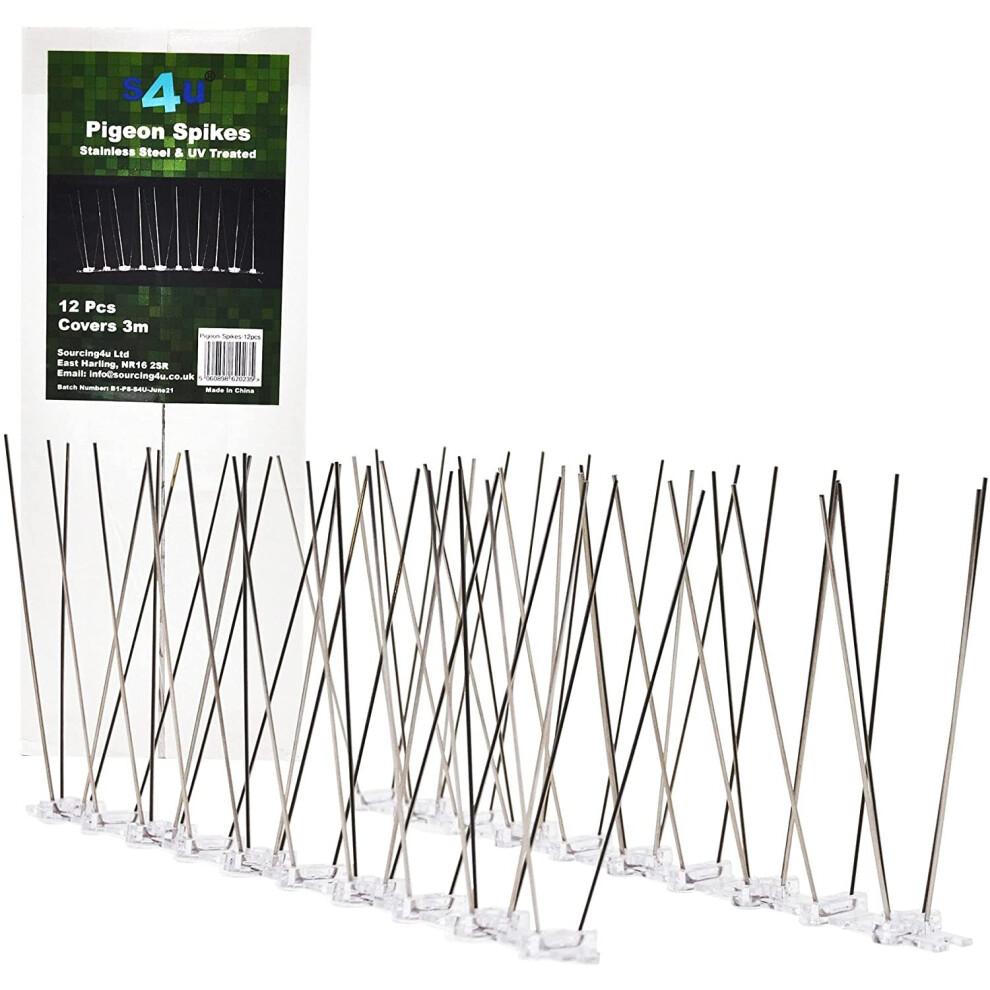 (2 Boxes - 24pcs) Stainless Steel Bird Spikes for Pigeons-image-OPC-P8RK5QW-NEW