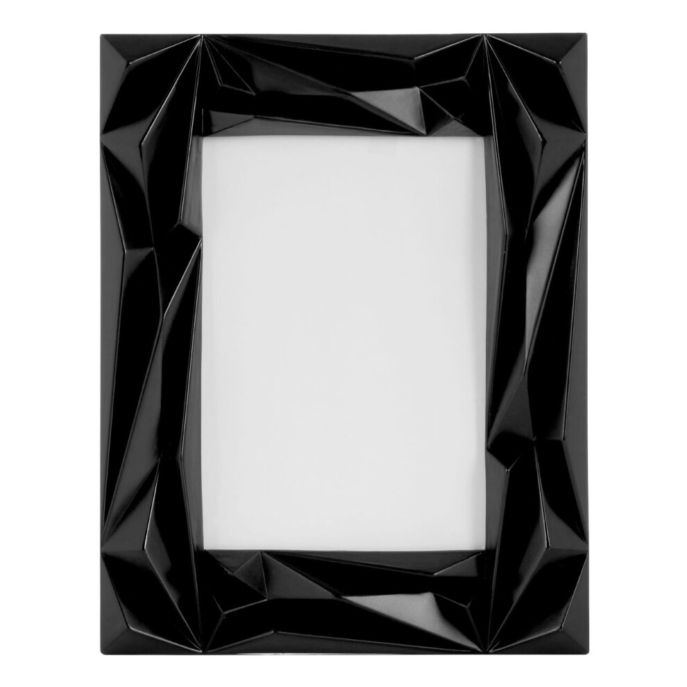 Premier Housewares Black Photo Frame / Frames Geometric Design Picture Frames For Wall Contemporary Rectangular Photo Frames For Bedroom / Living Room