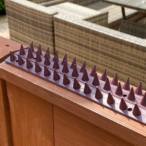 (6 Pack - 60pcs (30m), Brown) Fence Wall Spikes Garden Security 1