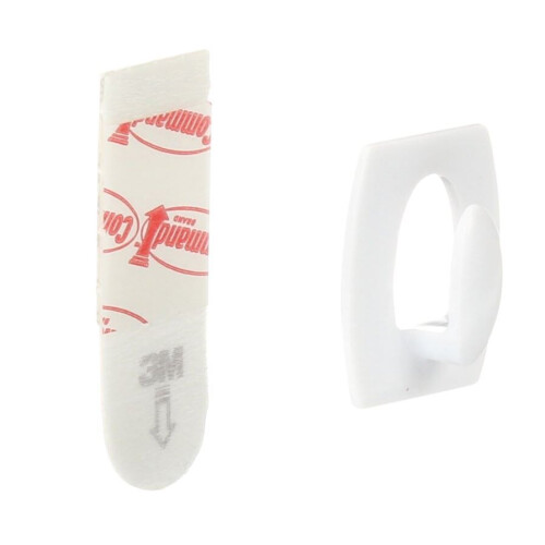 3M 3M Command White Plastic Damage Free Mini Adhesive Hooks Reusable Pack 6 1