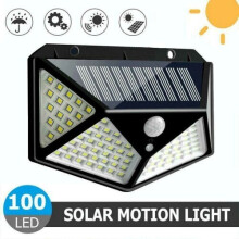 2x 100 LEDs Solar Wall Light Motion Sensor Outdoor Waterproof Lamp