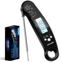 (Black with logo) Digital Food Thermometer Kitchen Thermometer