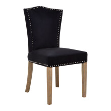 Black Velvet Dining Chair, Classic Velvet Chair, Cozy Dining Chair for Dining Room, Living Room, Home, Office