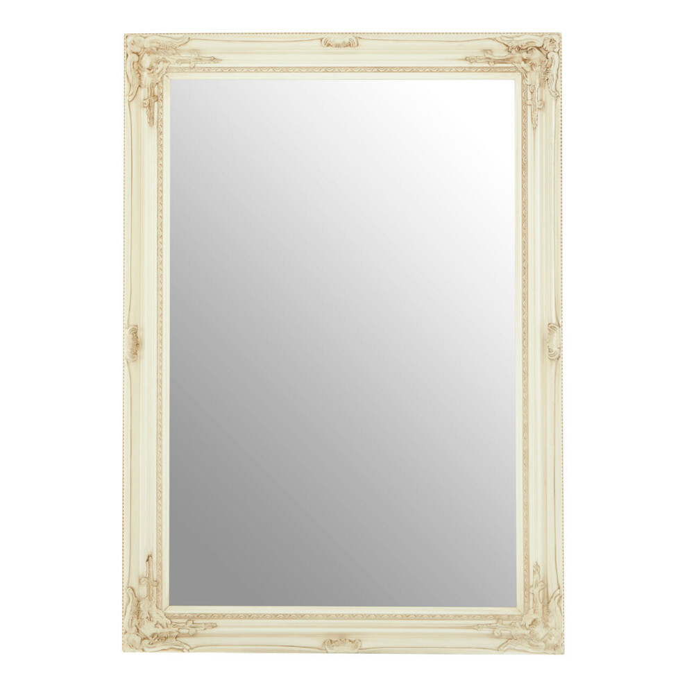 Premier Housewares Rectangular Wall Mirror/ Classic Mirrors For Bathroom / Bedroom / Garden Walls Fancy Wall Mounted Mirrors For Hallway