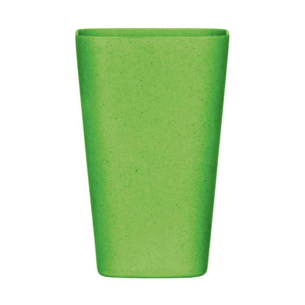 Premier Housewares Tumbler Glasses Green Bamboo Fibre Drinking Tumblers Glass Glass Tumbler For Daily Use w8 x d8 x h13cm