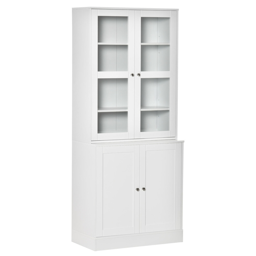 Homcom Modern Bookcase Display Storage Cabinet W/ Doors Shelves