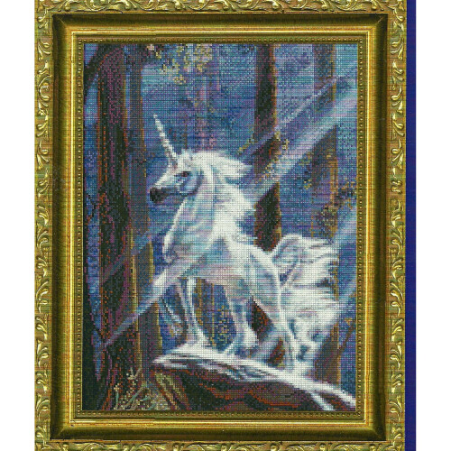 Light In The Forest Cross Stitch Chart Pattern White Unicorn