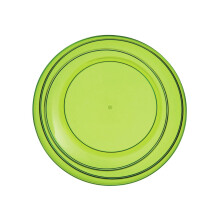 Durable Green Plastic Small Summer Plate, Easy to Maintain Plastic Serving Plate, Lightweight Plastic Plate