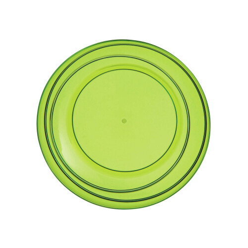 Premier Housewares Durable Green Plastic Small Summer Plate, Easy to Maintain Plastic Serving Plate, Lightweight Plastic Plate