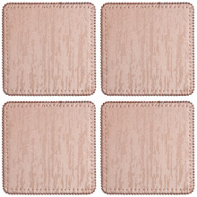 Premier Housewares Placemats And Coaster Square Sets 4 Leather Table Mats And Coasters Set Contemporary Wooden Coasters Durable Textured Coasters Set