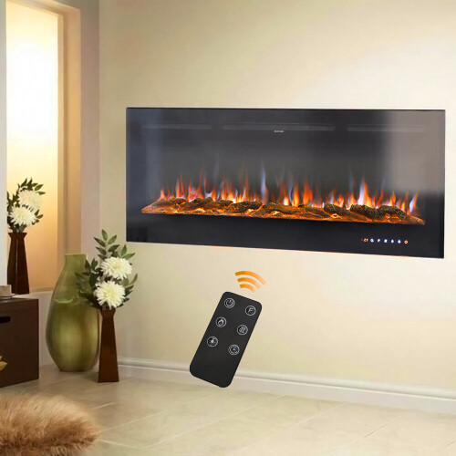 Living And Home (70 Inch) Recessed Electric Fireplace Insert LED Flame Fire 2