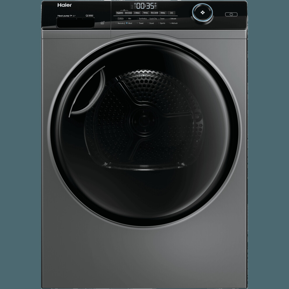 Haier i-Pro Series 5 HD90-A2959S 9Kg Heat Pump Tumble Dryer - Graphite