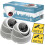 2 x Dummy CCTV Cameras White Dome Security Camera With Red LED 2