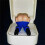 (WHITE) Creative Spoof Marriage Proposal Ring Box Bare Butt Resin Ornaments 5