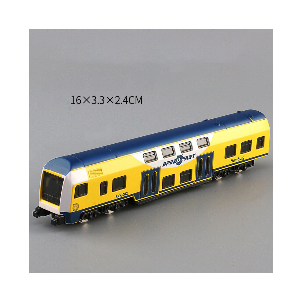 (B) Simulation Train Model Children's Green Leather Nostalgic Toy Sliding Toy Car Alloy High-speed Rail Light Rail Car Model