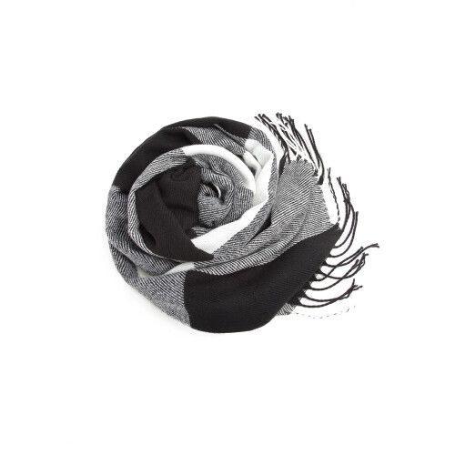 (Black) Woman  Warm Lattice Large scarf 1