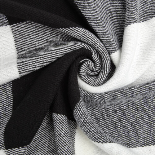 (Black) Woman  Warm Lattice Large scarf 2