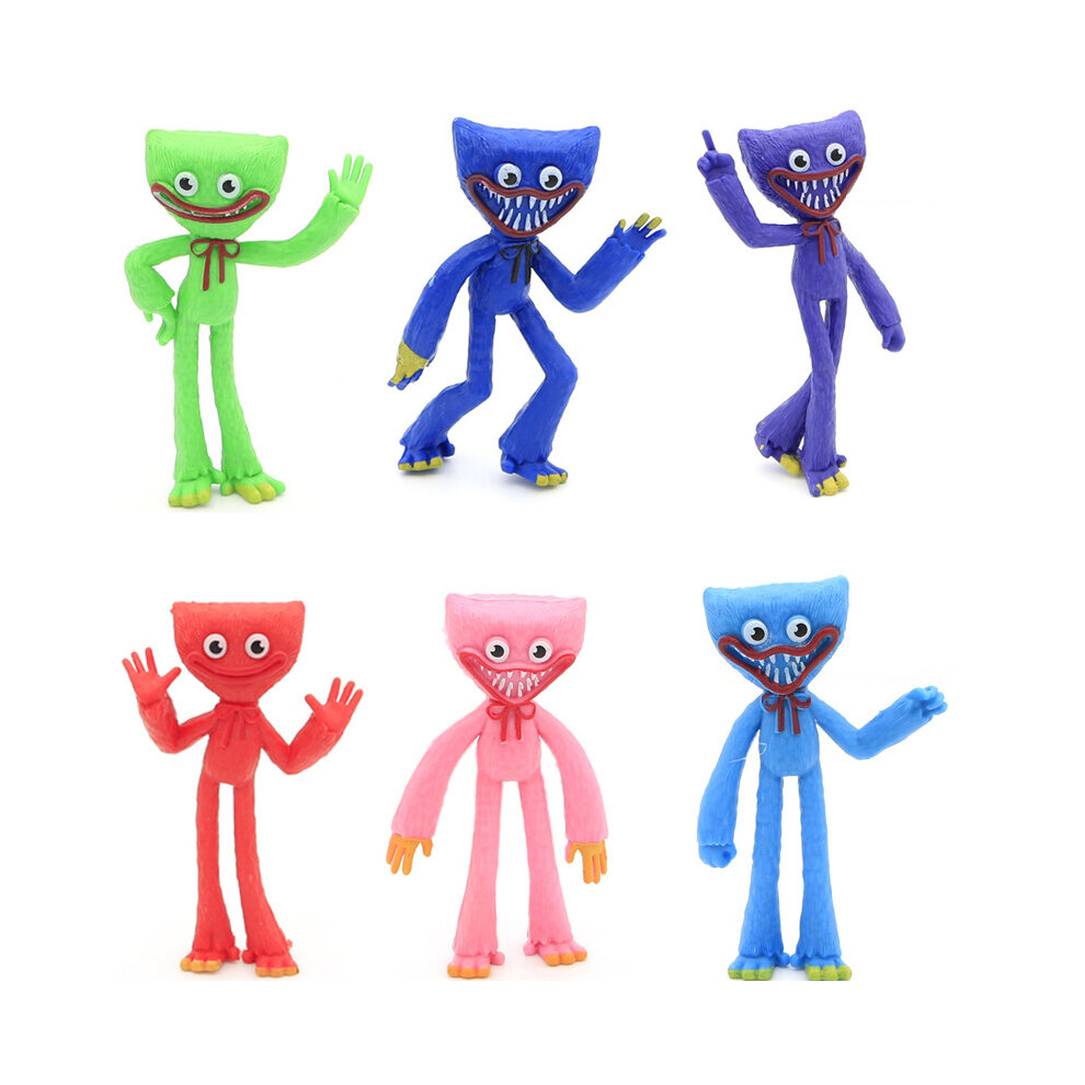 (6PCS) (Colour Random) Poppy Playtime Action Figures Huggy Wuggy Game Toys 4''