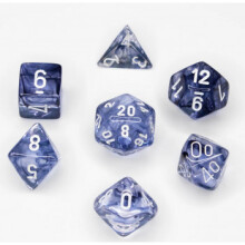 Chessex DND dobbelstenen set-Chessex D&D dobbelstenen-16mm Nebula zwart en wit plastic polyhedrale dobbelstenen set-Dungeons and Dragons dobbelstenen