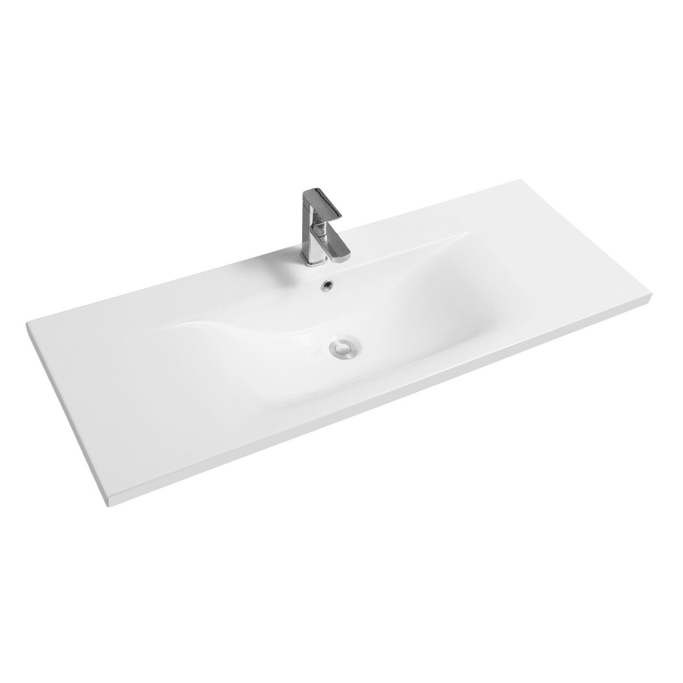 (121Cm) Limoge Thin-Edge Ceramic 61Cm Inset Basin With Dipped Bowl 5056010144291