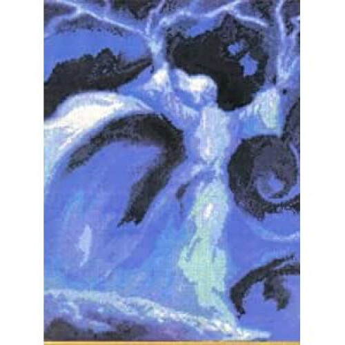 Wizard Of Lightning Counted Cross Stitch Fantasy Chart Pattern