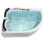 Beliani Right Hand Whirlpool Corner Bath with LED PARADISO 9