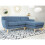 Beliani Upholstered Sofa - Couch - Corner Sofa - Blue - MOTALA 7