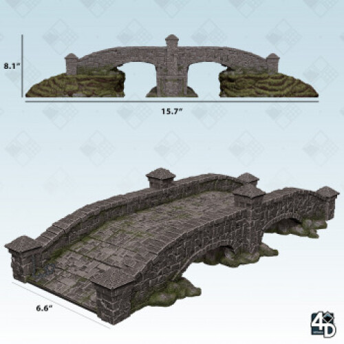 NECA Warlock Tiles: Zubehör - 4D Settings Steinbrücke