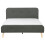 Beliani Fabric Double Bed Grey RENNES 4