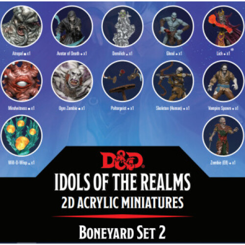 NECA D&D Είδωλα των Βασιλείων: Boneyard - Σετ 2D 2