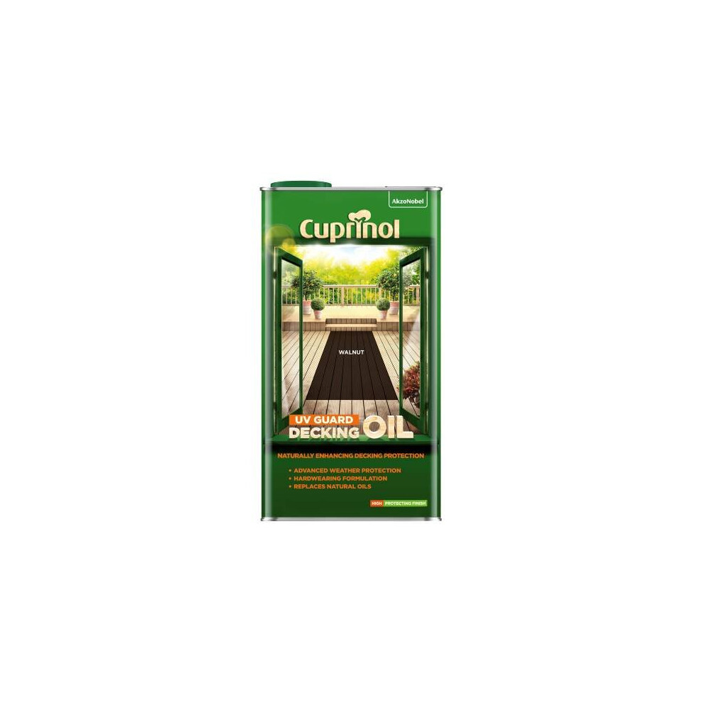 (Walnut) Cuprinol UV Guard Decking Oil 5L