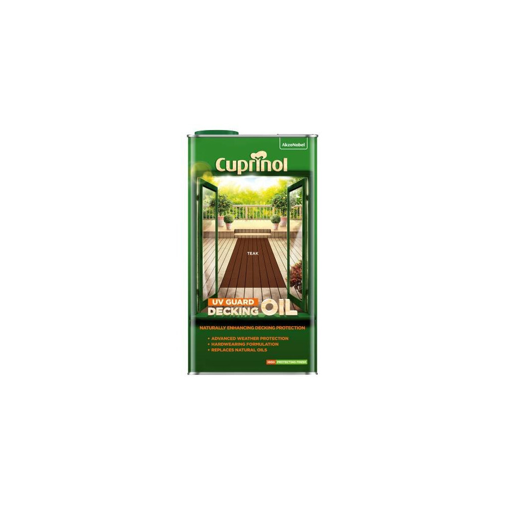 Cuprinol (Teak) Uv Guard Decking Oil 5L