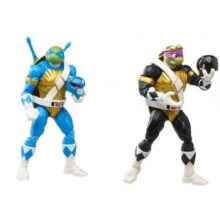 Power Rangers X Teenage Mutant Ninja Turtles Colección Lightning Donatello y Leonardo Figuras de Acción