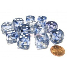 DND Dice Set-Chessex D&D Dice-16mm Nebula Zwart en Wit Plastic Polyhedral Dice Set-Dungeons and Dragons Dice Inclusief 12 Dobbelstenen - D6 Diverse (
