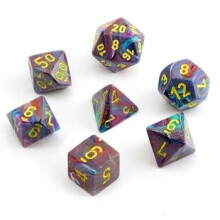 Chessex Festive 7-Die Set Mosaic With Yellow