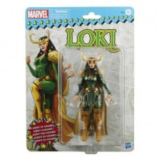 Figurine d'action Marvel Legends Loki Agent d'Asgard 15 cm, emballage rétro, 2 accessoires