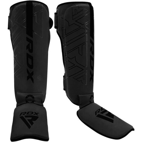 (Black, Small) RDX Shin Guards for Kickboxing, Muay Thai 1