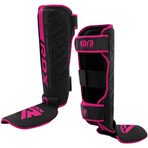 (Pink, Medium) RDX Shin Guards for Kickboxing, Muay Thai 1