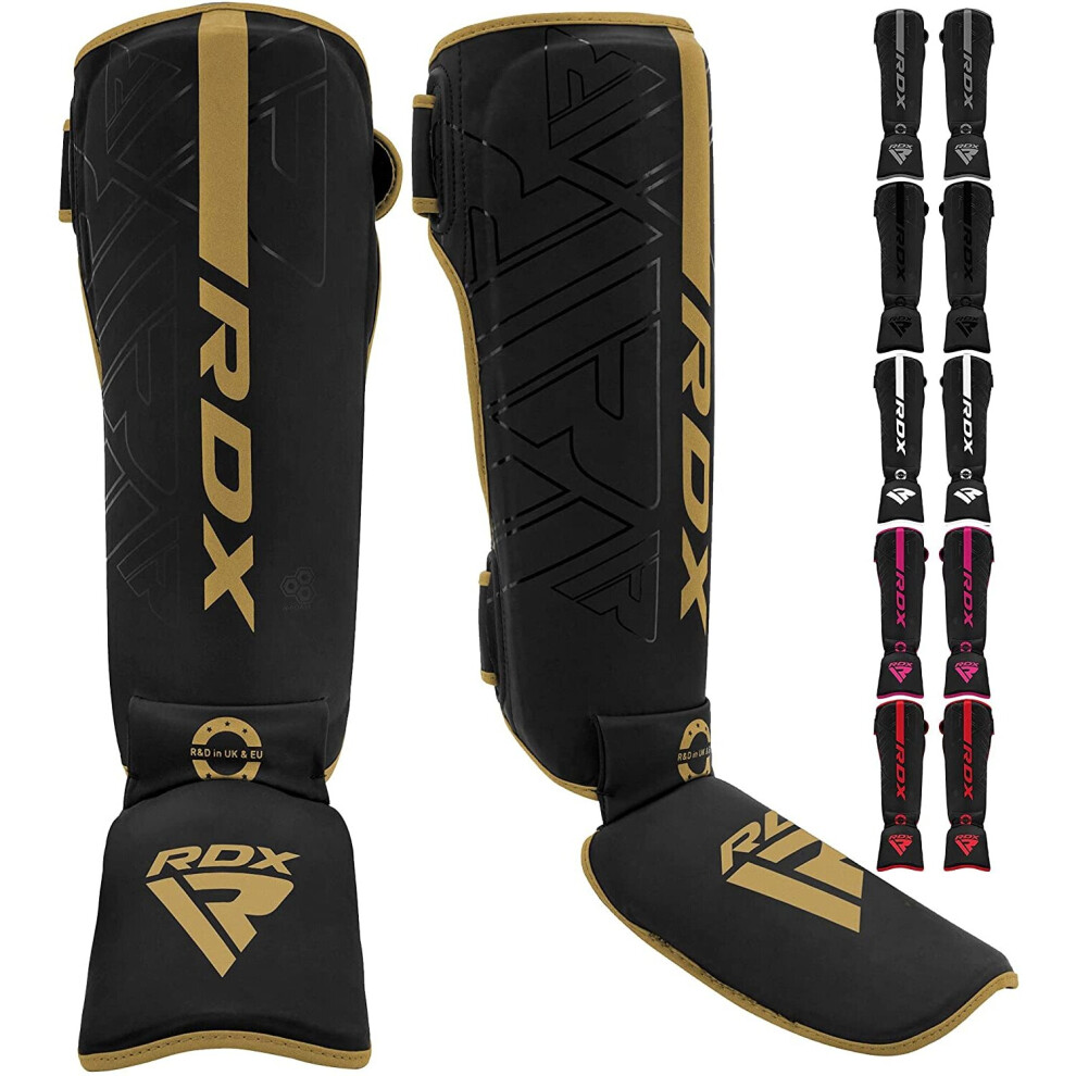 Rdx Sports (Golden, Xlarge) Rdx Shin Guards For Kickboxing, Muay Thai