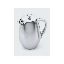 Grunwerg 8 Cup Bellied Double Wall Cafetiere Stainless Steel Plunger Coffee