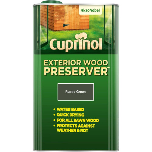 Cuprinol (Rustic Green) Cuprinol Exterior Wood Preserver 5L